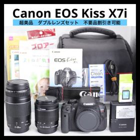 超美品 【Canon EOS Kiss X7i ダブルレンズセット】 返品保証◎