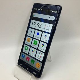 6042020K【美品】A001SH/シンプルスマホ5(ネイビーブルー)