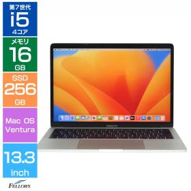 【エントリーでポイント10倍】 【Cランク 訳あり】中古 Apple MacBook Pro 13インチ 2017 A1706 macOS Ventura シルバー Core i5 3.1GHz メモリ16GB SSD 256GB TouchBar JISキーボード マックブックプロ ノートパソコン