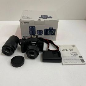 【加古川店】 Canon EOS Kiss M2 ダブルズームキット DS426843 ミラーレス キャノン EF-M APS-C 2410万画素 WiFi対応 内箱なし 【405】