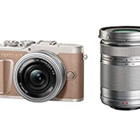【中古】OLYMPUS ミラーレス一眼カメラ PEN E-PL10 EZダブルズームキット ブラウン