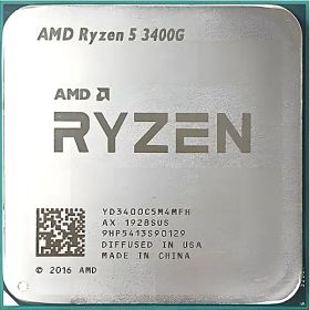 AMD Ryzen 5 3400G 4C 8T 3.7GHz to 4.2GHz Socket AM4 Picasso 12NM 4MB 65W Jul 2019