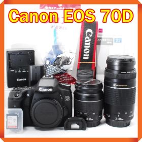 Canon EOS 70D 一眼レフカメラ スマホ転送 ダブルレンズセット