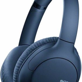 ソニー ワイヤレスノイズキャンセリングヘッドホン WH-CH710N : Bluetooth対応 最大35時間連続再生 マイク付き 2020年モデル ブルー WH-CH710N L