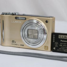 【外観美品】 パナソニック Panasonic LUMIX DMC-ZX3 ゴールド 8x バッテリー付き コンパクトデジタルカメラ e16223