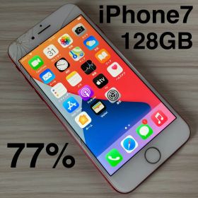 iPhone7 128GB RED バッテリー77% SIMフリー