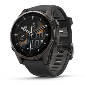 ガーミン fenix 8 Sapphire AMOLED 43mm Ti Carbon Gray DLC / Black 【Suica対応】スマートウォッチ 010-02903-27返品種別A