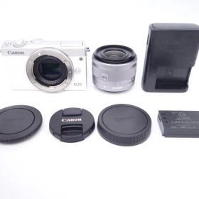 【美品】Canon キヤノン EOS M100 EF-M 15-45 IS STM レンズキット ホワイト [W2607036A]