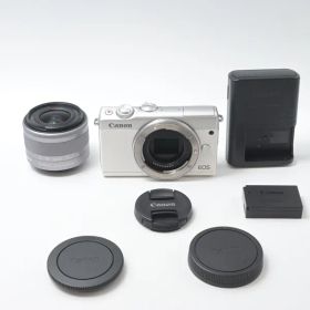 キヤノン Canon EOS M100 EF-M15-45 IS STM レンズキット ホワイト[美品B]