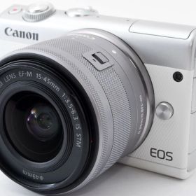 キヤノン ミラーレス一眼 CANON EOS M100 レンズキット ホワイト 中古 新品SDカード付き 届いてすぐに使える Wi-Fi搭載 スマホに送れる 動画撮影 長期保証
