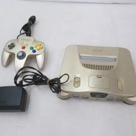 中古品 ゲーム NINTENDO 64 本体 NUS-001 ゴールド 周辺機器付き