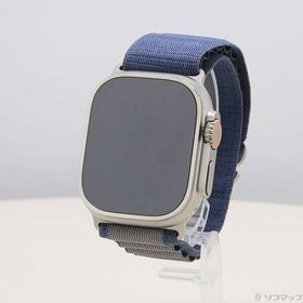 【中古】Apple(アップル) Apple Watch Ultra 2 GPS + Cellular 49mm チタニウムケース ブルーアルパインループ 【258-ud】