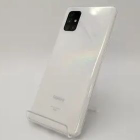 【中古】SAMSUNG au 【SIMロック解除済み】 Galaxy A51 5G プリズム ブリックス ホワイト 6GB 128GB SCG07【三宮センター】保証期間１ヶ