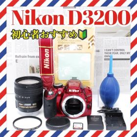Nikon D3200❤️フルHD動画❤️レッドカラー✨デジタル一眼レフ