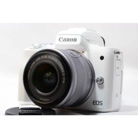 【中古】キヤノン Canon EOS Kiss M ホワイトレンズキット 美品 Wi-Fiで当店保証30日間 人気モデル 高画質 売れ筋
