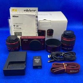 【※正常に動作します】 Nikon 1 J2 レッド ダブルズームキット