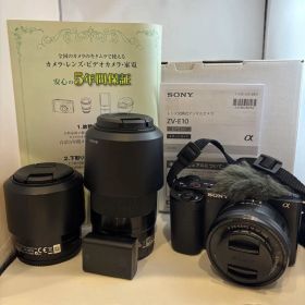 美品 保証付 Sony ZV-E10 ダブルズームキット 50mm単焦点レンズ付