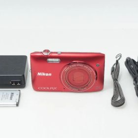 美品 Nikon ニコン COOLPIX S3500 コンパクトデジタルカメラ ラズベリーレッド 260724a