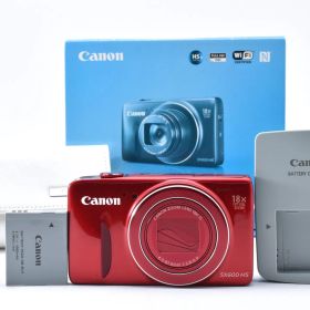 ★外観美品★Canon キャノン PowerShot SX600 HS レッド コンパクトデジタルカメラ★V22H #27