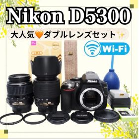 Wi-Fi搭載❣️Nikon D5300✨ダブルレンズ✨初心者✨一眼レフ✨望遠