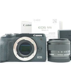 キャノン Canon EOS M6 Mark II Digital Camera 15-45mm Lens Black 元箱 [美品] #Z6665A