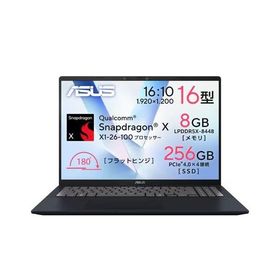 ★ASUS Vivobook 16 X1607QA-PU85W[16型 | WUXGA | Snapdragon X | 8GB | 256GB | 11 Home | クワイエットブルー]【送料無料】