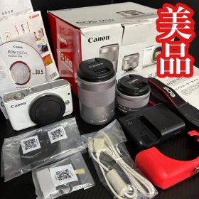 【美品完全動作】キャノン EOS M10 ダブル ズームレンズキット 付属品完備