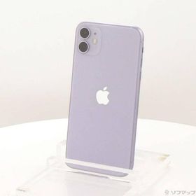 〔中古〕Apple(アップル) iPhone11 64GB パープル MWLX2J／A SoftBank〔262-ud〕