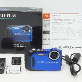 良品 FUJIFILM フジフィルム FinePix XP80 コンパクトデジタルカメラ ブルー 元箱付 260727b