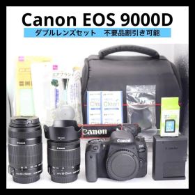美品 【Canon EOS 9000D ダブルレンズセット】 Wi-Fi搭載