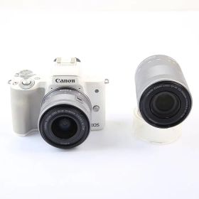 【中古】(キヤノン) Canon キヤノン EOS KISS M ダブルズームキツト ホワイト