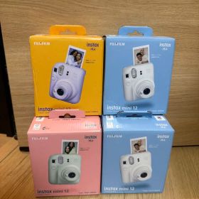 新品instax mini12 チェキ 4台セット ホワイト パープル グリーン