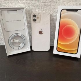中古 iPhone12 128GB ホワイト SIMフリー 箱付き 背面傷あり