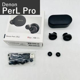 デノン Denon PerL Pro AH-C15PL ワイヤレスイヤホン ブラック Bluetooth アダプティブANC パーソナライズ機能 aptX Lossless マルチポイント IPX4防滴 ワイヤレス充電 マイク付き 完全ワイヤレス 箱付