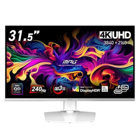 MSI QD-OLED ゲーミングモニター MPG 321URXW QD-OLED 31.5インチ/4K UHD/QD-OLEDパネル/240Hz/0.03ms(GTG