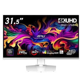 【お取り寄せ】MSI (MPG-321URXW-QD-OLED) 31.5インチ 240Hz 4K UHD ゲーミングモニター (3840 x 2160 (240Hz) /HDMI2.1 /Displayport1.4a /USB Type-C)