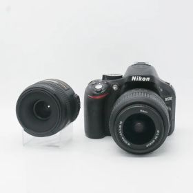 【中古】(ニコン) Nikon D5200 ヒヨウジユンズーム+マイクロレンズキツト BK