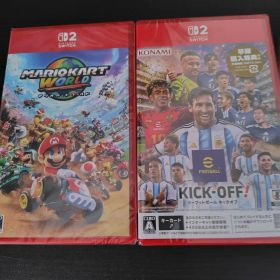 マリオカートワールド&イーフットボールキックオフ！新品発送（らくらくメルカリ便）