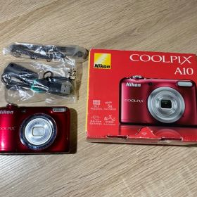2614 Nikon COOLPIX A10 レッド 動作確認済み デジカメ【コ】