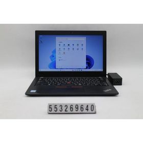 ノートパソコン Lenovo ThinkPad X280 Core i3 8130U 2.2GHz/8GB/256GB(SSD)/12.5W/FWXGA(1366x768)/Win11