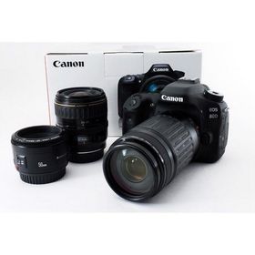 Canon EOS 80D トリプルレンズセット 美品 動作確認済み 1ヶ月保証付 高性能