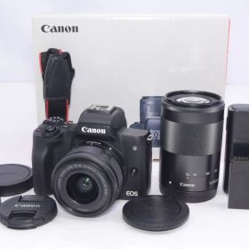 Canon キャノン EOS Kiss M2 ダブルズームキット ブラック KISSM2BK-WZK