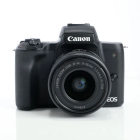 【中古】(キヤノン) Canon EOS Kiss M2/EF-M15-45 IS STM キット ブラック