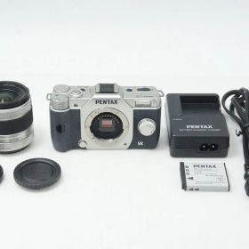 美品 PENTAX Q10 ズームレンズキット [標準ズーム 02 STANDARD ZOOM] ミラーレス一眼カメラ シルバー 260728ag