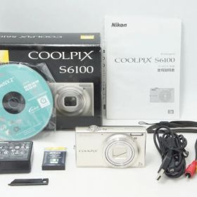 美品 Nikon ニコン COOLPIX S6100 コンパクトデジタルカメラ シャンパンシルバー 元箱付 260714k
