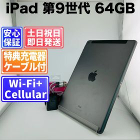 【訳アリ】 iPad 第9世代 64GB スペースグレイ SIMフリー(simロック解除済) 白ロム 中古 本体 動作確認済 【最短送料無料】J-292
