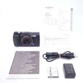 【極上品】オリンパス OLYMPUS デジタルカメラ Tough TG-6 ブラック 1200万画素 [6N0702]
