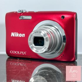【美品】Nikon COOLPIX A100 レッド コンパクトデジタルカメラ 2005万画素 CCD 光学5倍ズーム 26-130mm ニコン クールピクス②