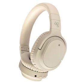 ag WHP01K ワイヤレス ヘッドホン Bluetooth ノイズキャンセリング ノイキャン ANC マイク付き（クリーム）