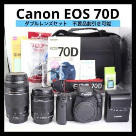 美品 【Canon EOS 70D ダブルレンズセット】 安心返品保証あり